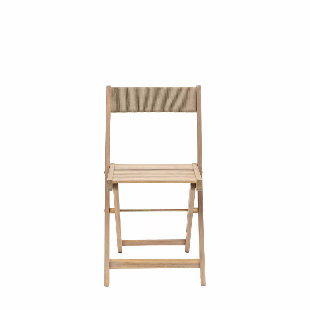 Lindos Folding Chair Natural 2pk