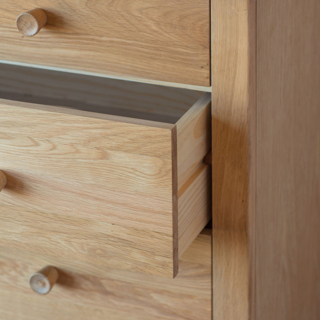 Wycombe Oak 5 Drawer Chest