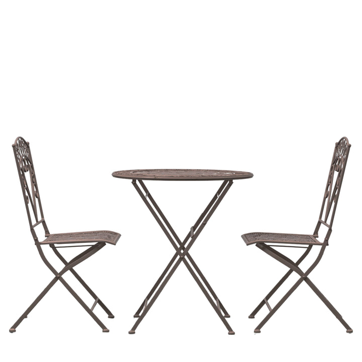 Brindisi 2 Seater Bistro Set Noir