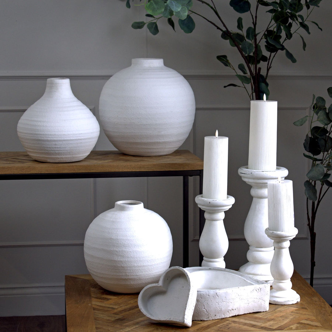 Arabella Matt White Ceramic Vase