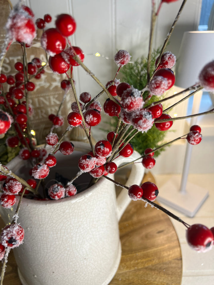 Snow Berries Foam Spray Bunch of 3  - 55cm