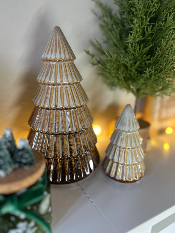 Brown Tree Deco, 9.8cm
