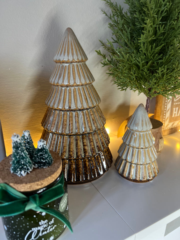 Brown Tree Deco, 9.8cm