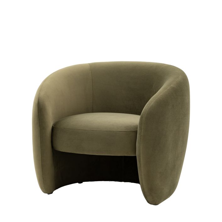 Curvo Armchair Moss Green