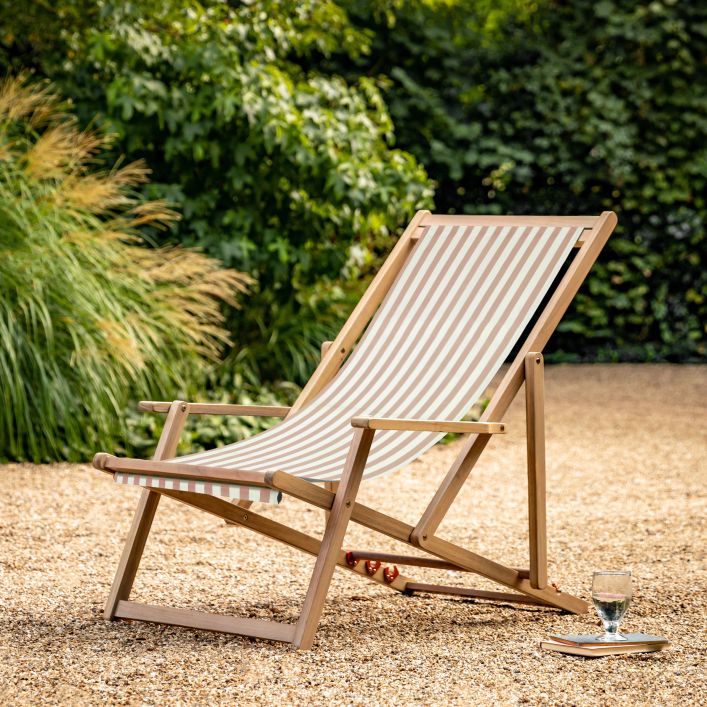 Creta Deck Chair clay stripe