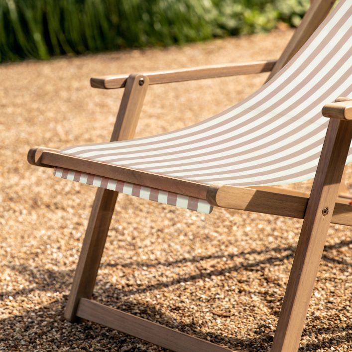 Creta Deck Chair clay stripe