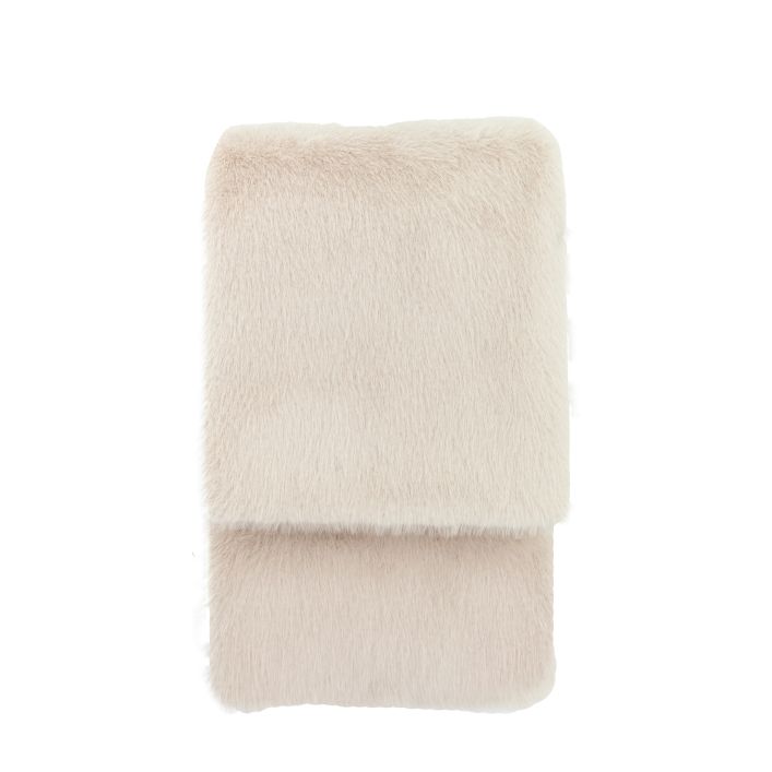 Maple Faux Fur Throw Oatmeal Large