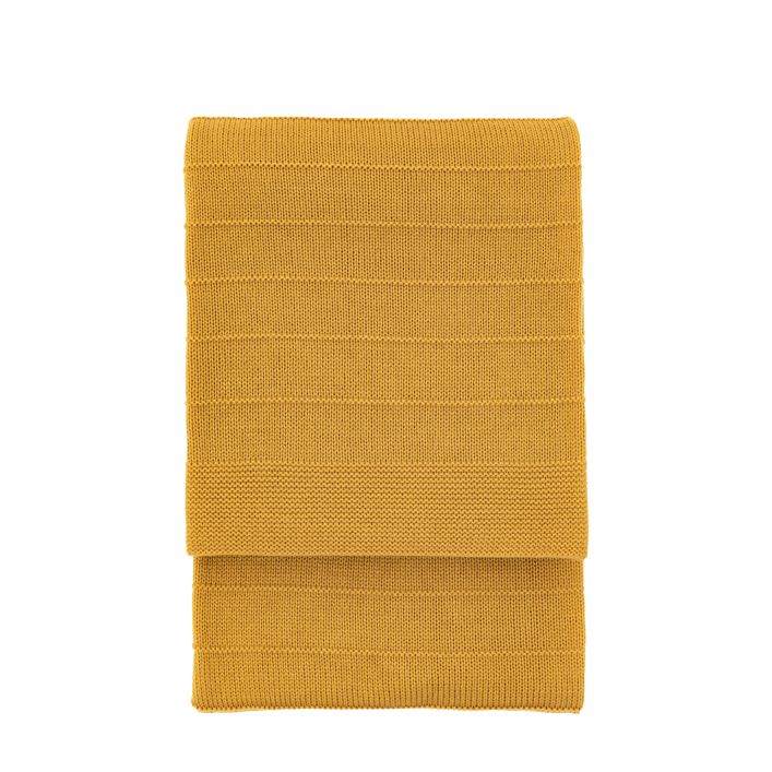 Florence Knit Throw - Mustard