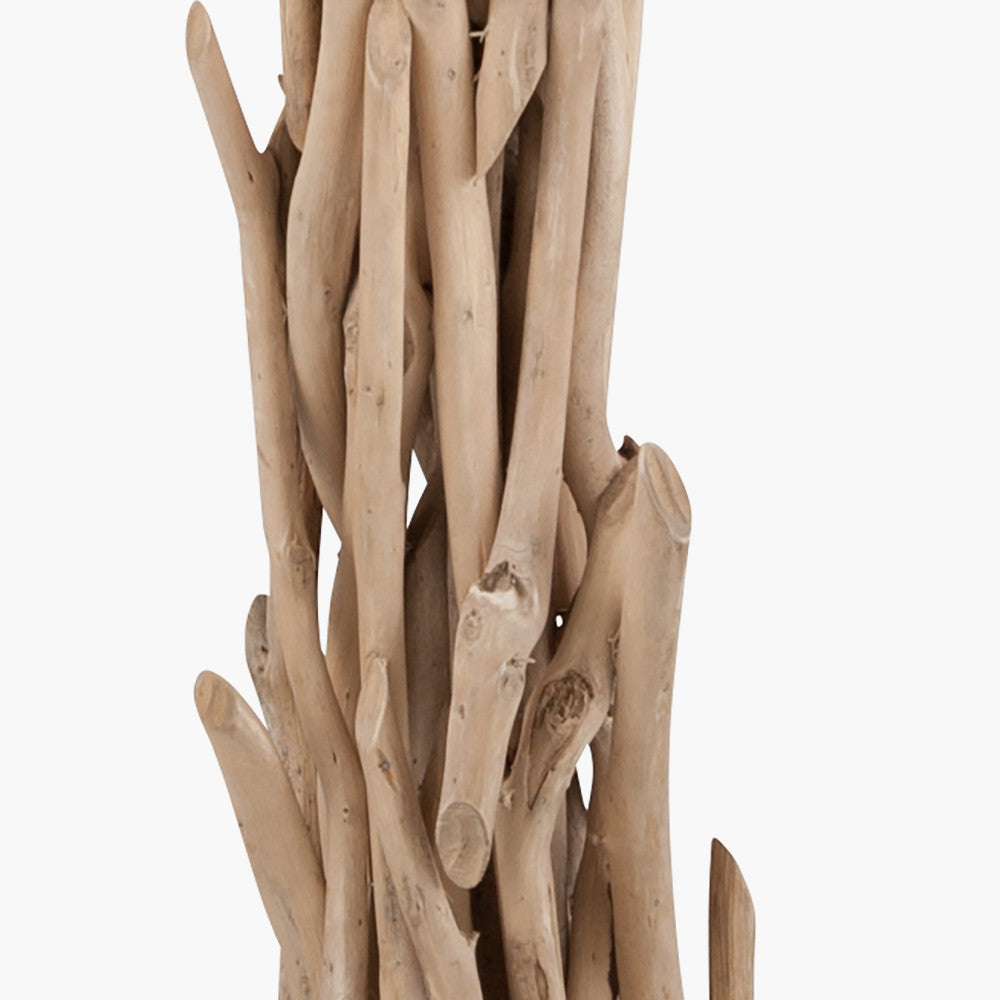 Derna Drift Wood & Natural Jute Floor Lamp