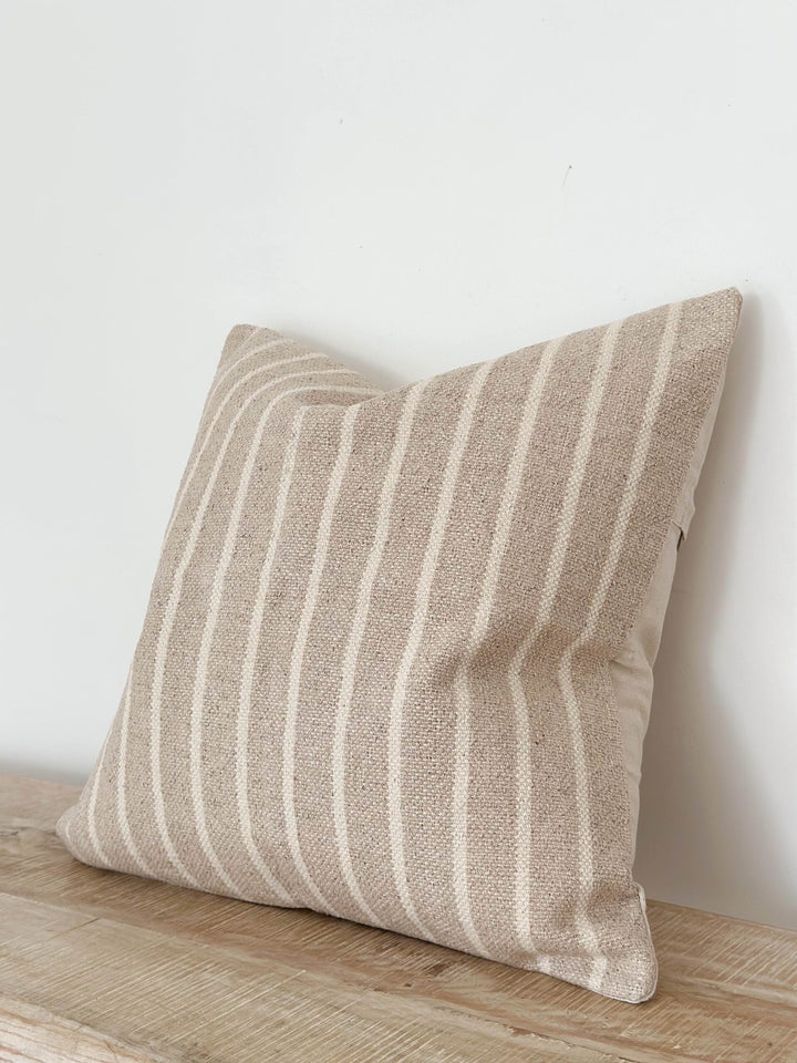 Luxe Cotton 45x45 Light Beige And Cream Stripe