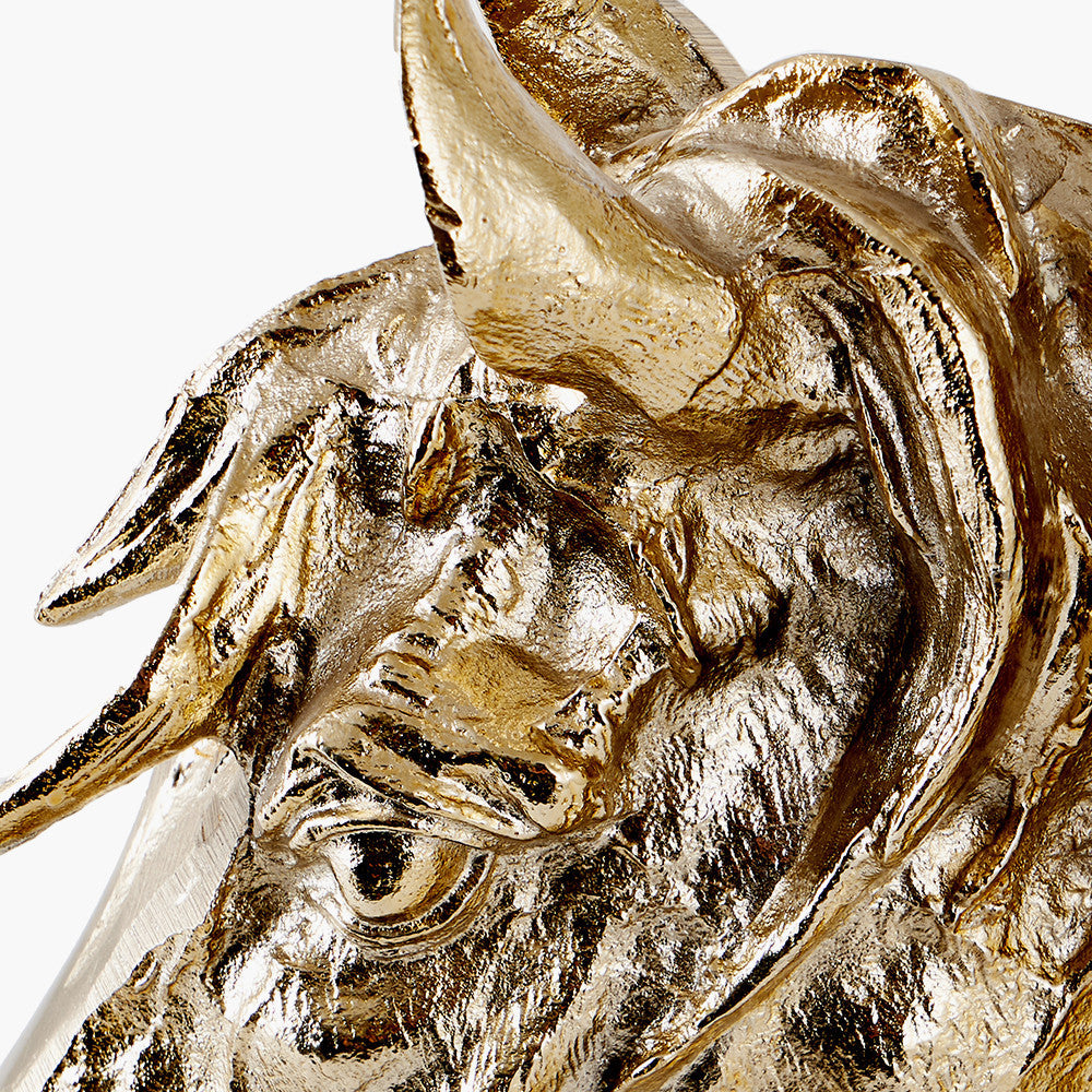 Gold Metal Horse Head Ornament