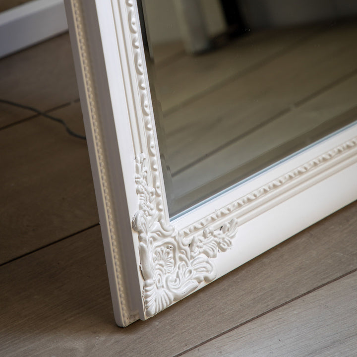 Lambeth White Wood Cheval Mirror