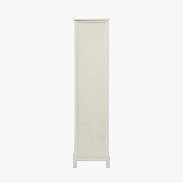 Croft Linen Pine Wood Slim 1 Door 3 Shelf Unit