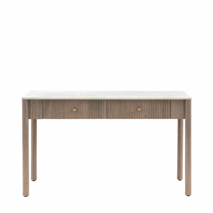 Catalan Marble Top 2 Drawer Console