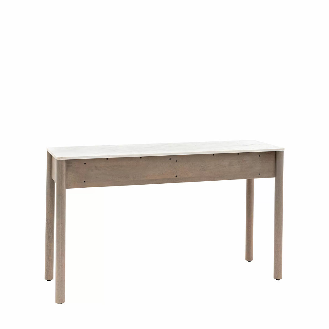 Catalan Marble Top 2 Drawer Console