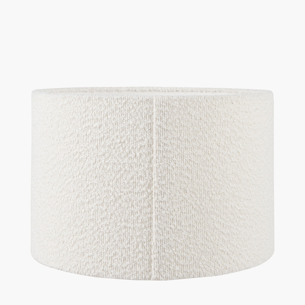 Lewis 40cm White Boucle Cylinder Lampshade