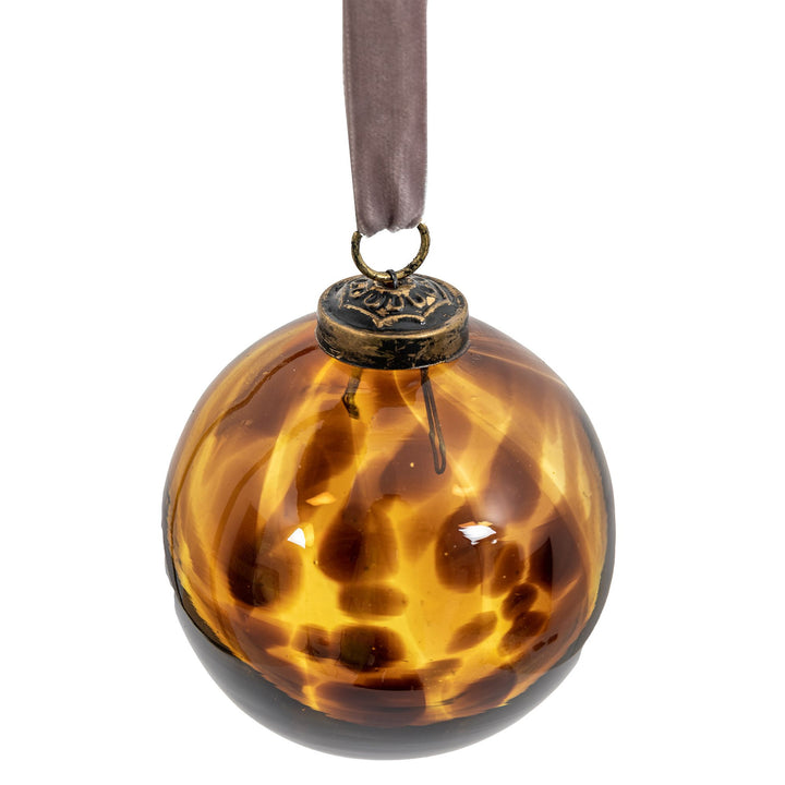 Lola Amber Bauble 8cm | Set Of 6