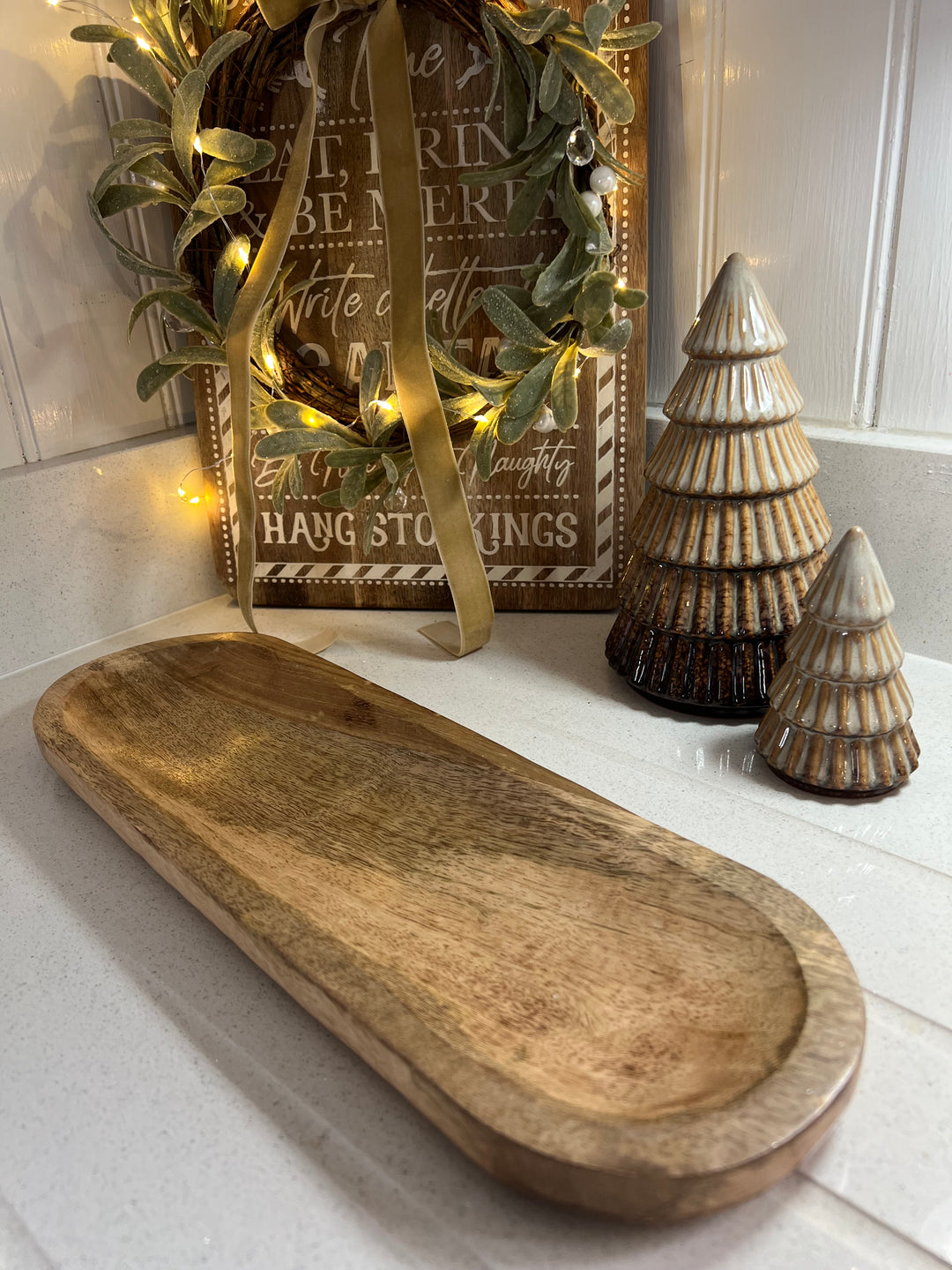 Brown Tree Deco, 9.8cm