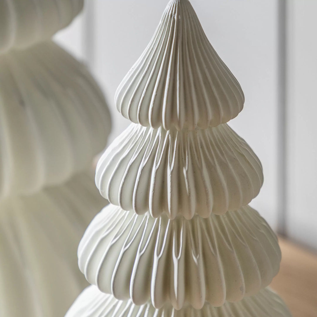 Pearly Warm White Christmas Tree Small 25cm | 2pk