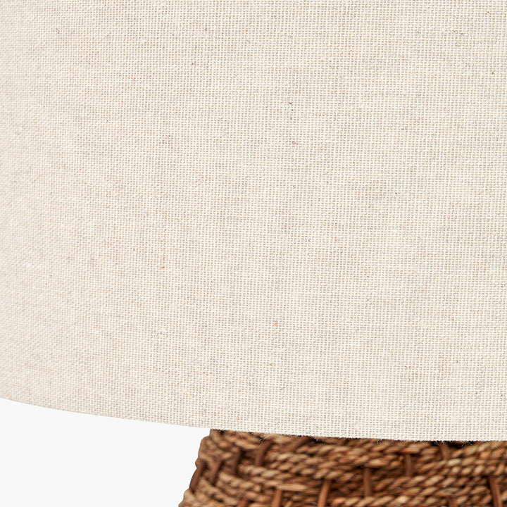 Andros Brown Woven Seagrass Table Lamp