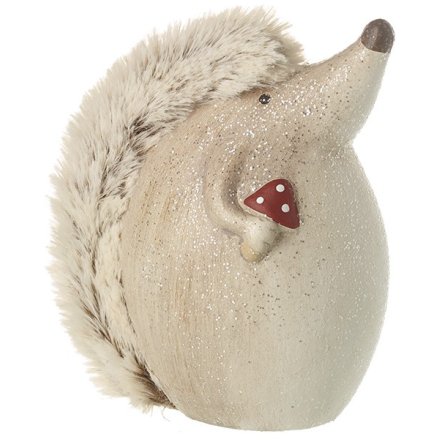 Hedgehog with Toadstool, 13cm