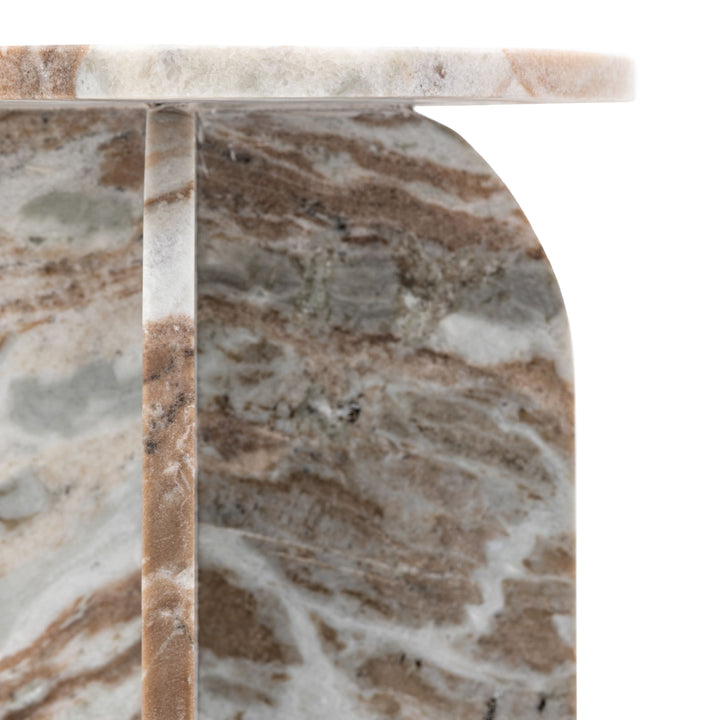 Amalfi Natural Marble Side Table