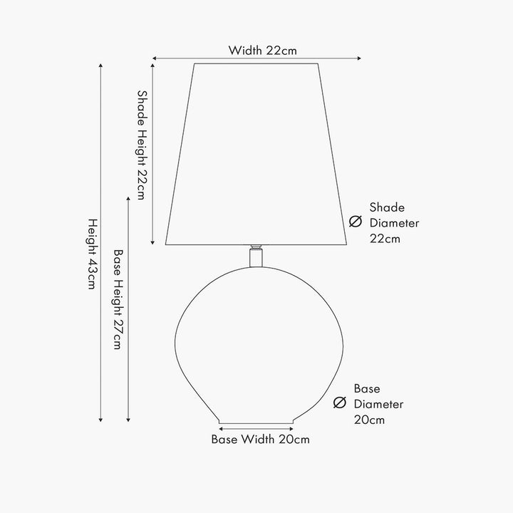 Hallie Clear Glass and White Shade Table Lamp