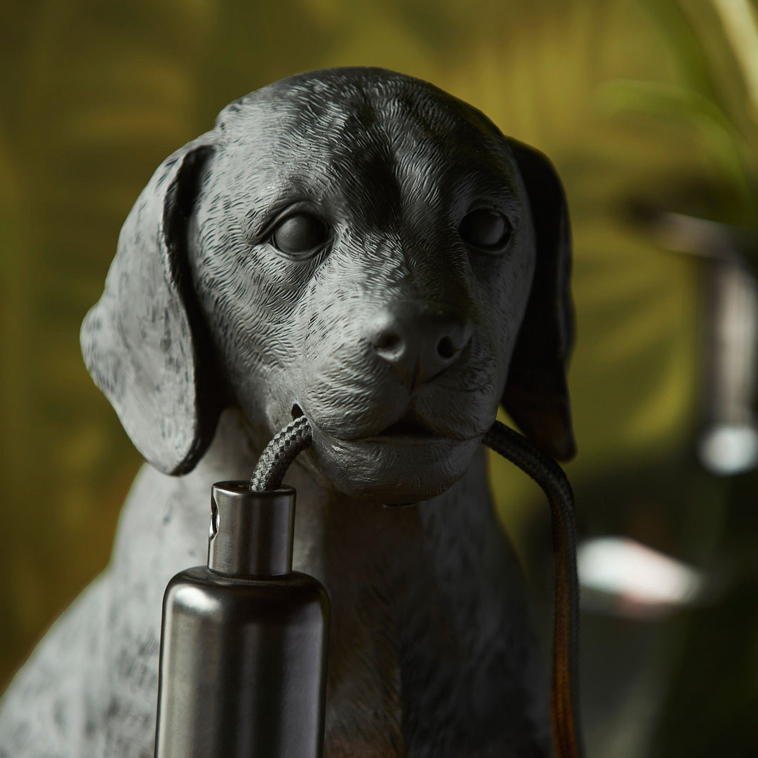 Labrador Puppy Table Lamp | Black