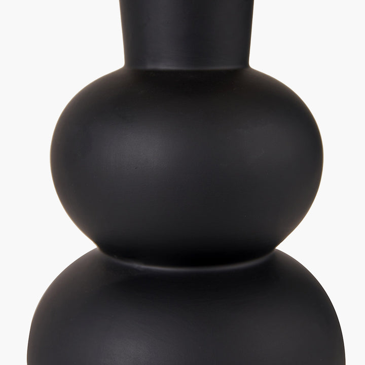 Aaliyah Black Curved Bottle Ceramic Table Lamp