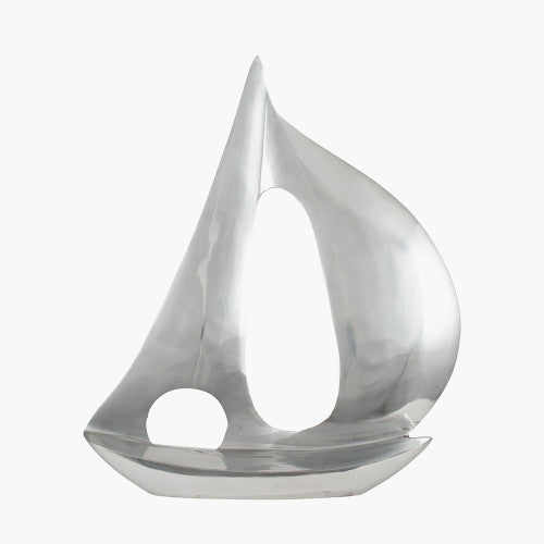 Silver Metal Sailing Boat Ornament