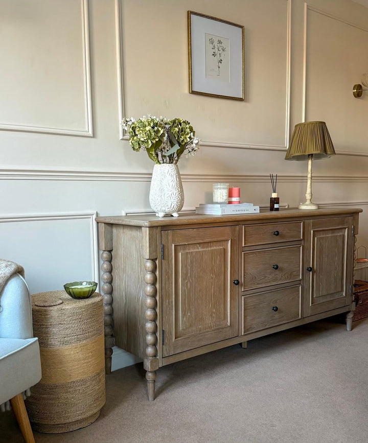 Artisan Oak Bobbin 2 Door 3 Drawer Sideboard