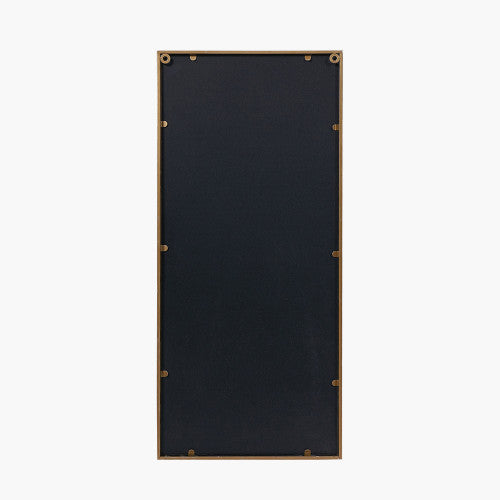 Gold Metal Rectangular Mirrored Wall Art