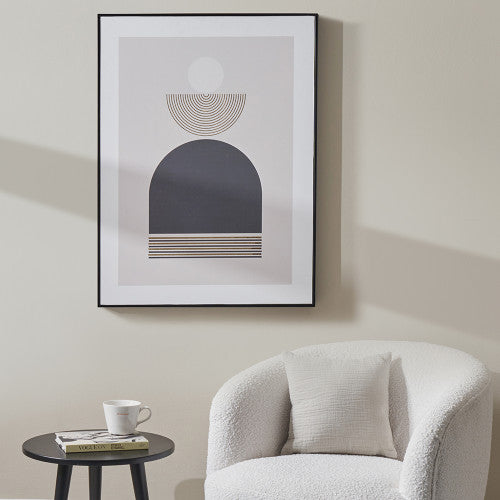 Art Deco Print with Gold Detail and Black Frame