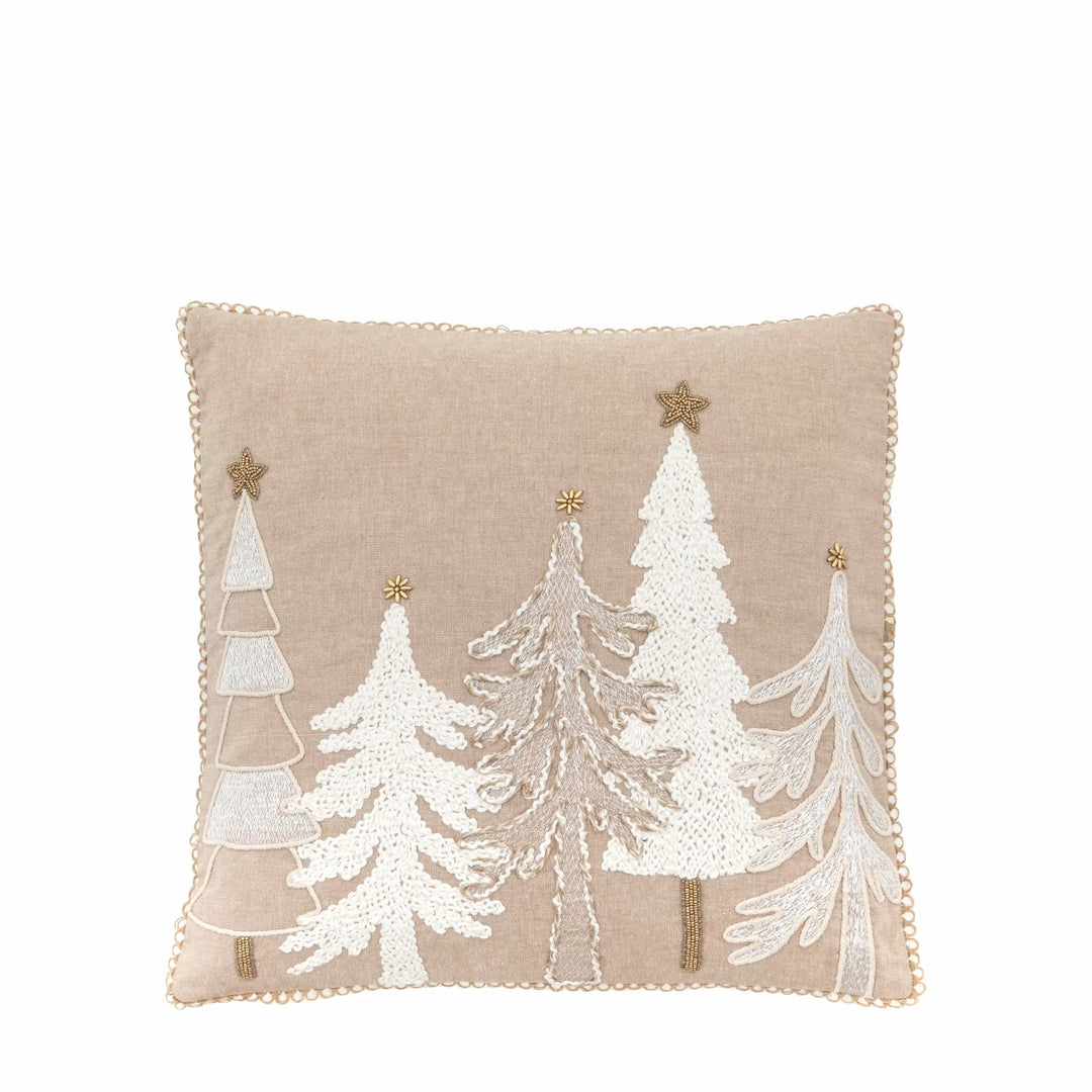 Pearly White Tree Scene Cushion