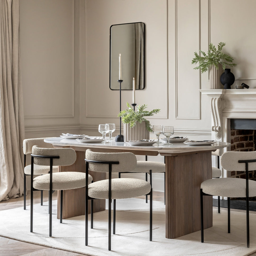 Catalan Marble Top Dining Table