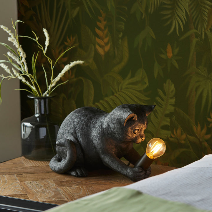 Kitten Table Lamp | Black