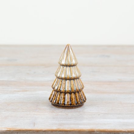 Brown Tree Deco, 9.8cm