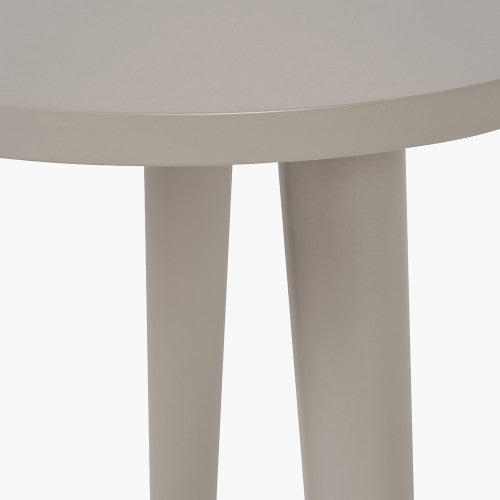 Devonshire Greige Pine Wood Side Table