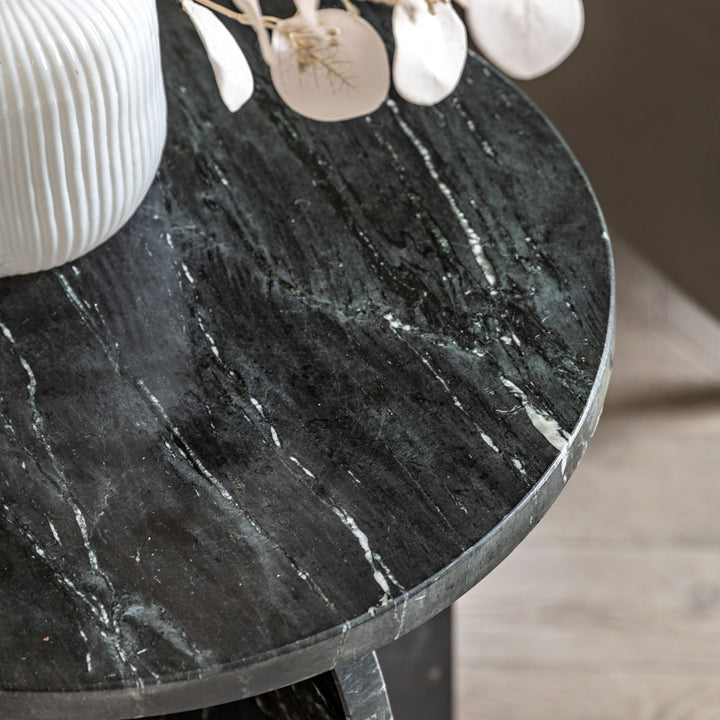 Amalfi Black Marble Side Table