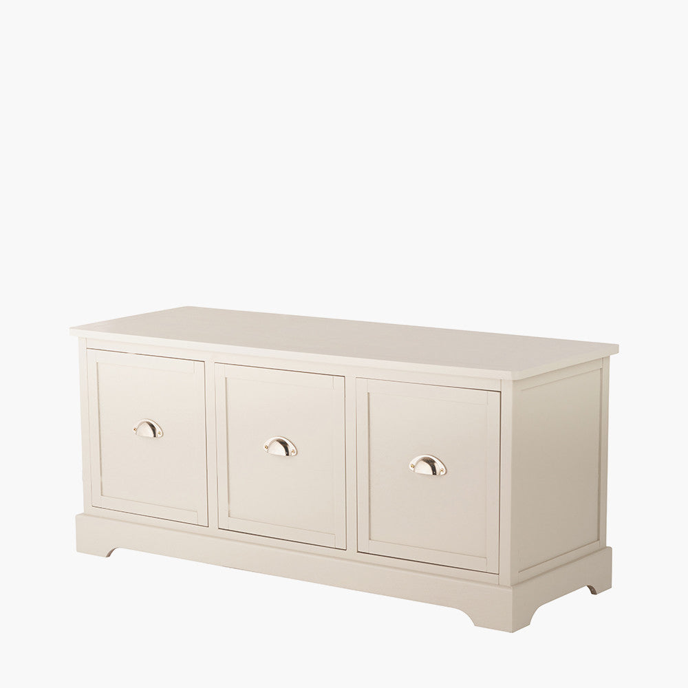 Croft Linen Pine Wood 3 Drawer Unit