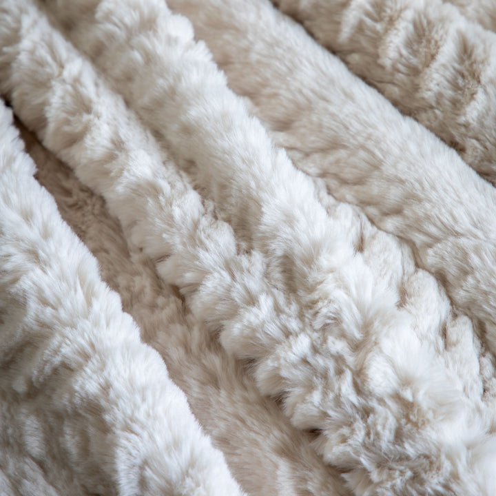 Luxurious Brushed Rabbit Fur Throw