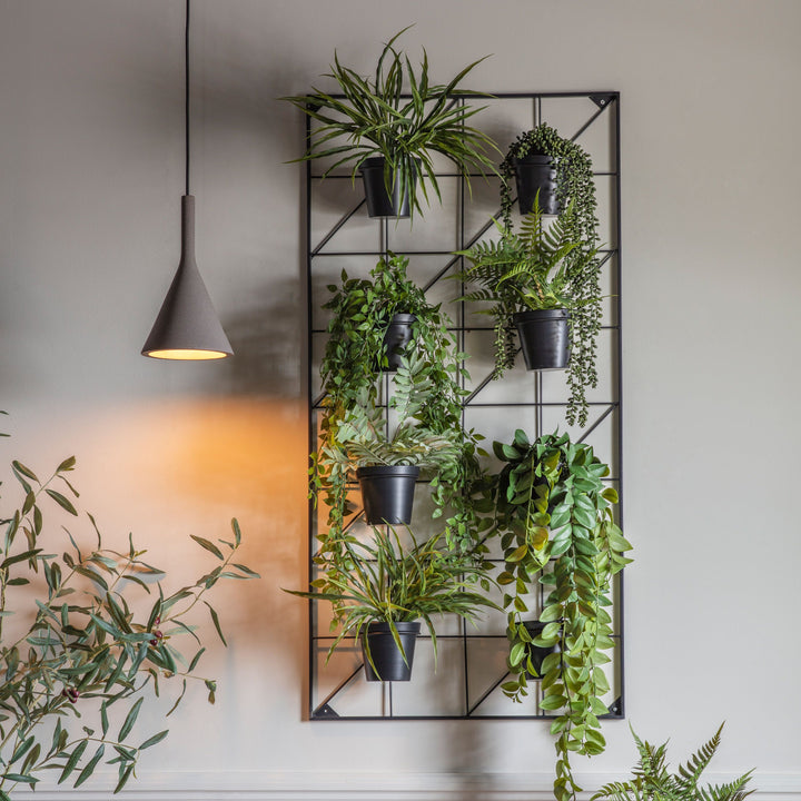 Black Multi Wall Planter Feature