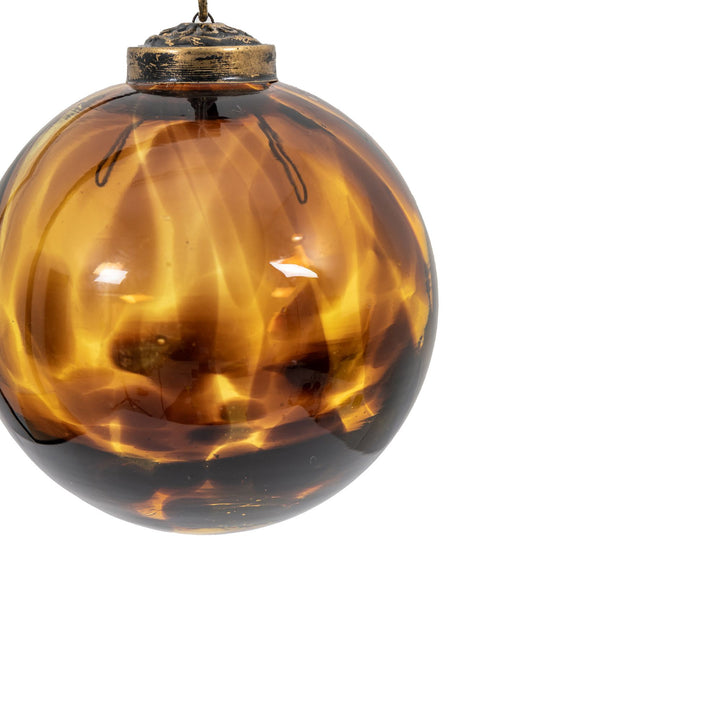 Lola Amber Bauble 8cm | Set Of 6