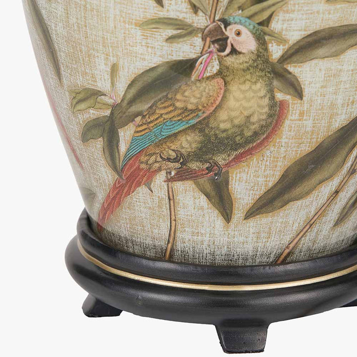 Parrot Small Glass Table Lamp Base