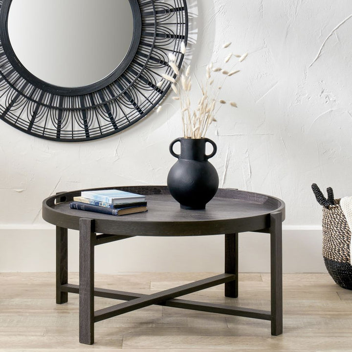 Marmara Dark Grey Oak Veneer Coffee Table