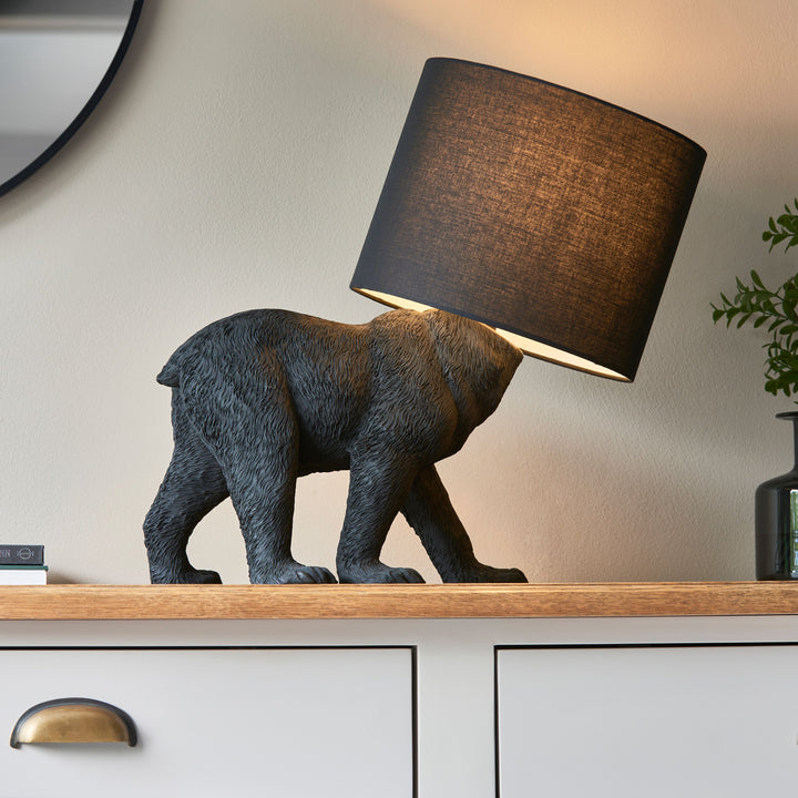 Barack Black Bear Table Lamp