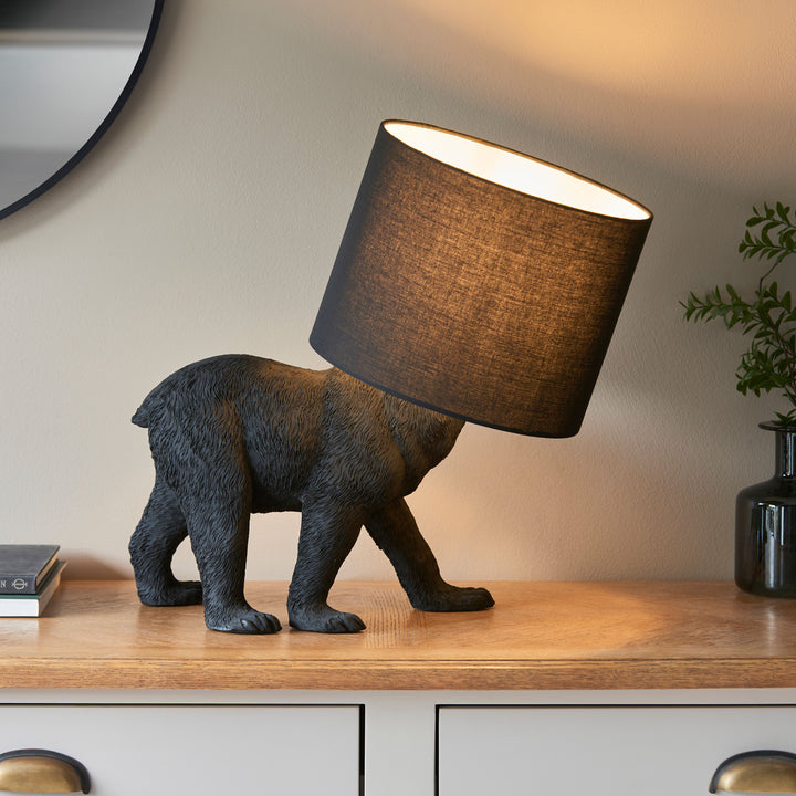 Barack Black Bear Table Lamp