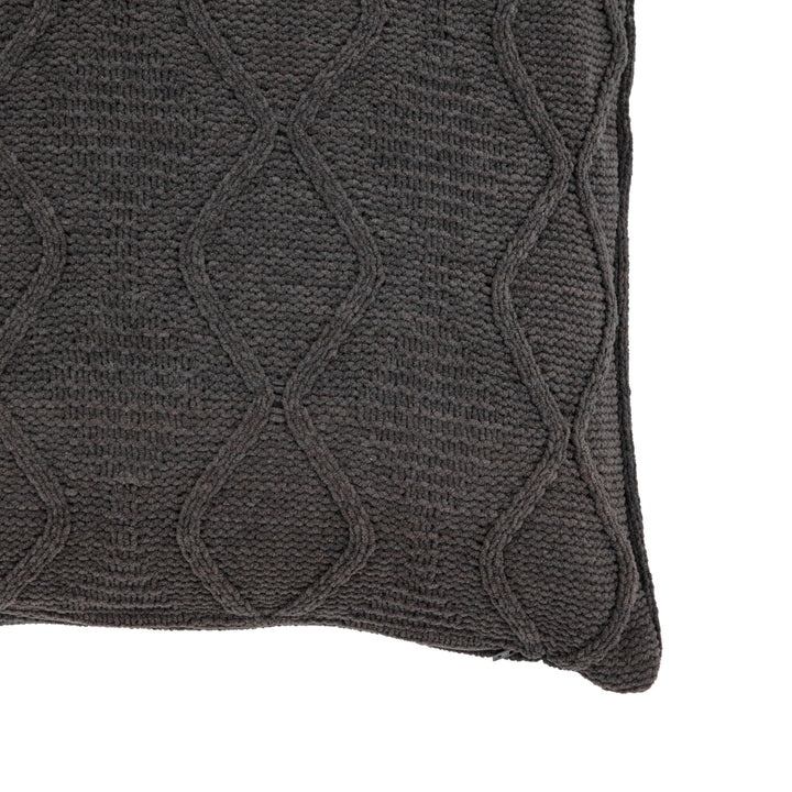 Chenille Cable Cushion | Grey