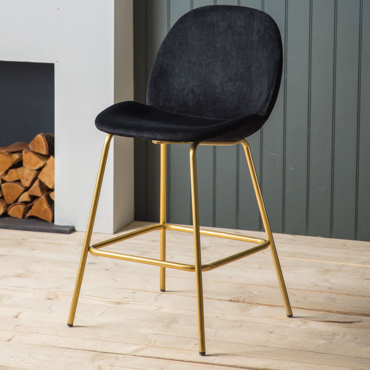 Black Velvet Flanagan Stool | 2 pack