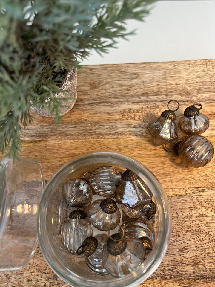 Decorations Set of 12 in a Jar | Luxe Brown